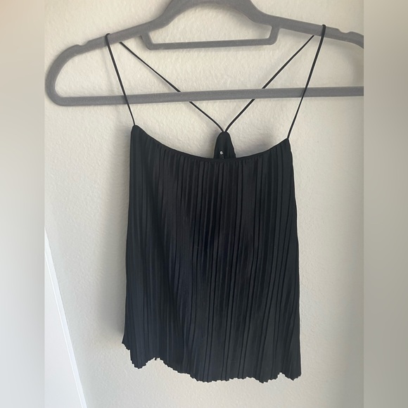Black flow dressy top. - Picture 1 of 2
